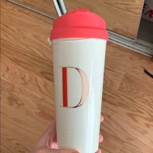 Kate Spade Monogrammed D travel cup